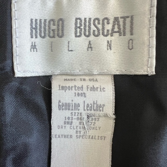 Hugo Buscati Milano Black Leather Mini Skirt - Picture 6 of 8